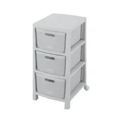 RIMAX - Cajonero Fique 3 Gavetas Gris Hielo