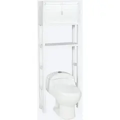 RIMAX - Estante Organizador con Puertas para Baño Blanco
