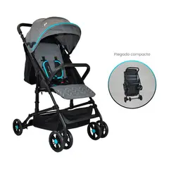 PREMIUM BABY - Coche Para Bebe Praga Gris-Azul