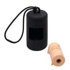 PEPS WE LOVE BEST FRIENDS - Dispensador y Bolsas Biodegradables Desechos Perro Negro-