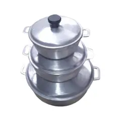 GENERICO - Juego de calderos x 3 unidades en aluminio