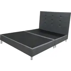DORMIPUFF - Base cama doble dividida gris cabecero cama doble gris dormipuff.