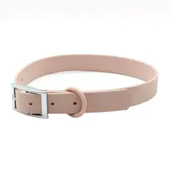 PEPS WE LOVE BEST FRIENDS - Collar para Perro Gargantilla de Caucho Resistente Rosa L-