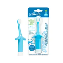 DR BROWNS - Cepillo de Dientes Bebe Dr Brown Elefante Azul 0-3 Años