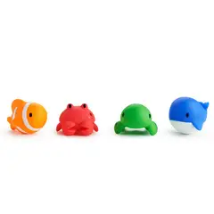 MUNCHKIN - Juguetes para Bebe - 4 Animales Marinos Bañera Bebe