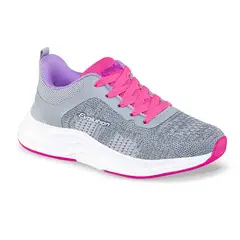 CROYDON - Tenis Running Morlu Gris-Fucsia para Niña