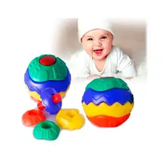 BOY TOYS - Juego Didáctico Motricidad Bebés Armar Pelota Bola Niño