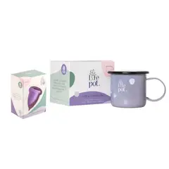 LIFECUP - Kit Esencial Copa Menstrual Transparente Ollita 2