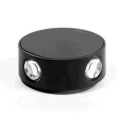 GENERICO - Aplique de pared exteriores negro redondo 4 luces ojo de lupa