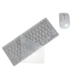 GENERICO - Combo MINI Teclado Inalámbrico + Mouse Tipo Mac Con Protector negro