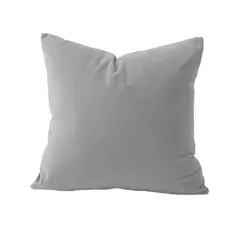 BANZAY - Cojin Decorativo Cuadrado En Tela - Gris Claro
