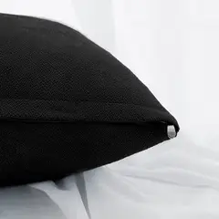 BANZAY - Cojin Decorativo Cuadrado En Tela - Negro