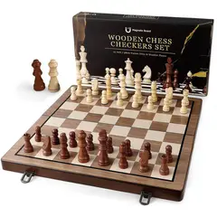 GENERICO - Juego magnetico de ajedrez en madera 40cm