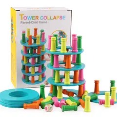 JUGUETERIA EXPRESS - Jenga de plastico juego de mesa infantil juguete con dado
