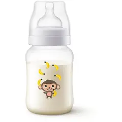 PHILIPS AVENT - Tetero anti colicos 9oz mico avent scf821/11 blanco