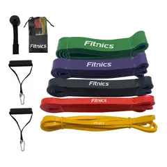 FITNICS - Bandas Elasticas Resistencia Poder Set 5 +accesorios
