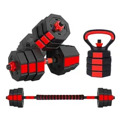 FITNICS - Mancuernas Pesas Ajustables Set 20kg 3en1 +barra +kettlebell