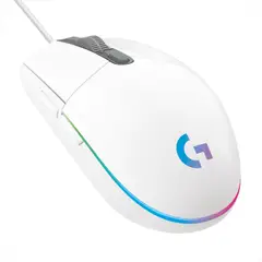 LOGITECH - Mouse Gamer G203 Lightsync, 6 Botones, 200~8000dpi Blanco