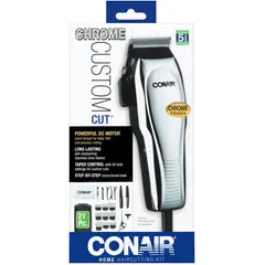 CONAIR - Juego de peluquería custom cut® en cromo 21 piezas