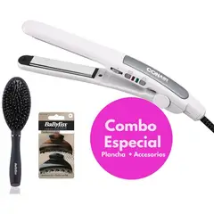CONAIR - Combo plancha alisadora + cepillo + caimanes