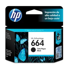 HP - Cartucho de tinta 664 negra Original (F6V29AL)