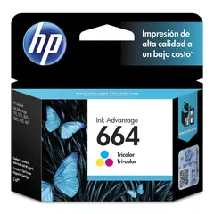 HP - Cartucho de tinta 664 Color Original (F6V28AL)