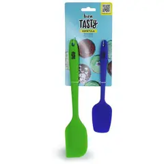 TASTY - Set 2 espatulas en silicona hs-33165n verde azul