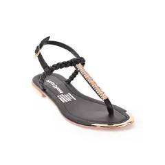 PRICE SHOES - Priceshoes Sandalias Planas Mujeres 482Trestenegro