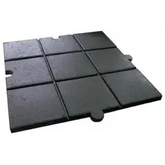 GENERICO - Piso de caucho 1 metro cuadrado / 1cm espesor nuevo