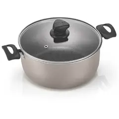 IMUSA - Olla antiadherente con tapa de vidrio 24 cm talent