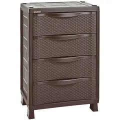 RIMAX - Armario cajonero rattan wengue