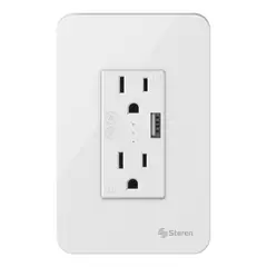 STEREN - SHOME-118 DOBLE CONTACTO WI-FI Y CARGADOR USB