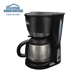HOME ELEMENTS - Cafetera Electrica 10 Tazas Jarra Acero Inoxidable