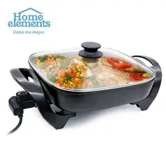 HOME ELEMENTS - Sarten Electrico 30x30cm Tapa Vidrio