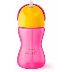 AVENT - Vaso pitillo con boquilla 10oz niña scf798/02 rosado