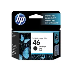 HP - Cartucho de tinta 46 negra Original (CZ637AL).