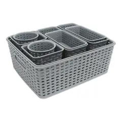 CASATUA - Canastas Cestas Organizadoras Set De 10 Cocina Baño Multiuso-