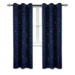 CASATUA - Cortina Niños Niña Semi Blackout Un Paño 140x220cm - Azul