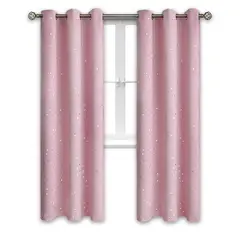 CASATUA - Cortina Niños Niña Semi Blackout Un Paño 140x220cm - Rosa claro