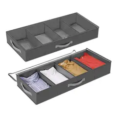 CASATUA - Organizador Almacenamiento De Ropa Bajo Cama Set 2-