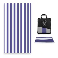 FITNICS - Toalla De Microfibra Secado Rapido Playa Viaje + Estuche - Azul marino