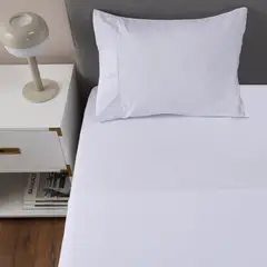 CASATUA - Sabanas Hotel Suave 1800 + Funda - Blanco - Sencillo
