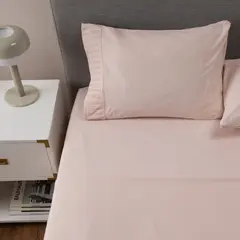 CASATUA - Sabanas Hotel Suave 1800 + Funda - Rosa - Sencillo.-