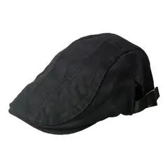 VELBROS - Boina Inglesa Correa Gorra Gorro Sol Beret Sombrero - Negro