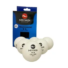 MIYAGI - Bolas Para Ping Pong 2 Estrellas x6 Unidades Blanca
