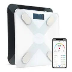 LINKON - Balanza Bascula Pesa Digital Inteligente Vitalia Bluetooth - Blanco-