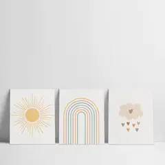 GAMA DIGITAL - Cuadros decorativos Tríptico Rainbow.