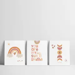 GAMA DIGITAL - Cuadros decorativos Tríptico Sunshine.