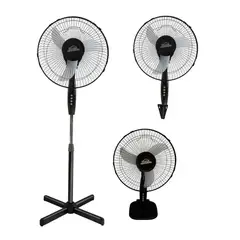 HOME ELEMENTS - Ventilador 3 EN 1 Pedestal 16" Negro
