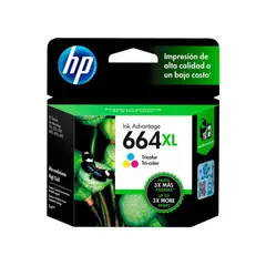 HP - Cartucho de tinta 664XL Tricolor Original F6V30AL